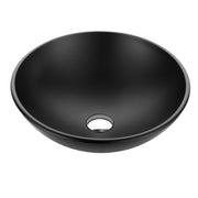 Anzzi LS-AZ902 Amalfi Round Glass Vessel Bathroom Sink Matte Black - view 2