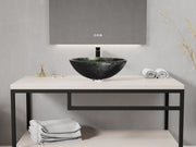 Anzzi LS-AZ902 Amalfi Round Glass Vessel Bathroom Sink Stellar Black - view 5