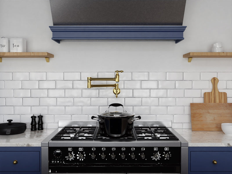 Anzzi KF-AZ259BG Marca Series Wall Mounted Pot Filler Faucet Brushed Gold - view 3