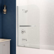 Anzzi SD-AZ053-01CH Myth Series 28 in. x 56 in. Frameless Hinged Tub Door with TSUNAMI GUARD Polished Chrome - view 4
