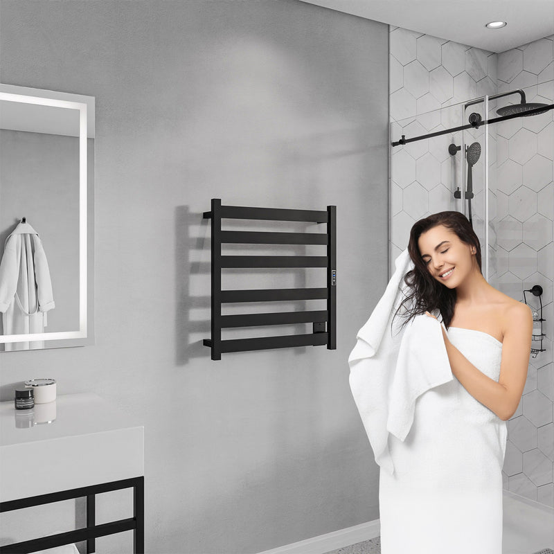 Anzzi TW-AZ023MBK Note 6-Bar Wall Mounted Electric Towel Warmer Rack - view 4