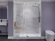 Anzzi AC-AZ203 Saxon Teak Wood Folding Shower Seat, 17.8 in. Teak with Polished Chrome Trim - view 2