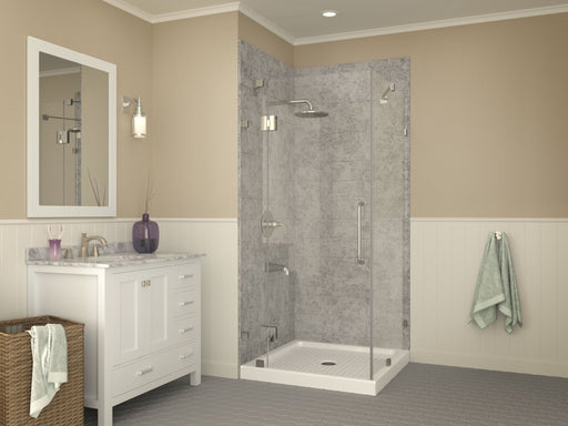 Anzzi SB-AZ009WC Titan Base Series 36 in. L x 36 in. W Corner Shower Pan Base with Center Drain in Glossy White - view 2