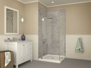 Anzzi SB-AZ010WN Valley Base Series 38 in. L x 38 in. W Corner Shower Pan Base with Center Drain in Glossy White - view 2