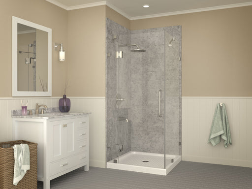 Anzzi SB-AZ010WN Valley Base Series 38 in. L x 38 in. W Corner Shower Pan Base with Center Drain in Glossy White - view 2