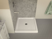 Anzzi SB-AZ010WN Valley Base Series 38 in. L x 38 in. W Corner Shower Pan Base with Center Drain in Glossy White - view 3