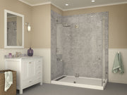 Anzzi SB-AZ012WL Field Base Series 60 in. L x 36 in. W Corner Shower Pan Base with Left Drain in Glossy White - view 2