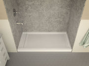 Anzzi SB-AZ013WL Meadow Base Series 60 in. L x 32 in. W Alcove Shower Pan Base with Reversible Drain in Glossy - view 3