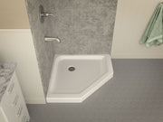 Anzzi SB-AZ01NO Randi Base Series 36 in. L x 36 in. W Corner Shower Pan Base with Center Drain in Glossy White - view 3