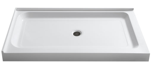 Anzzi SB-AZ022L Port Base Series 36 in. L x 48 in. W Corner Shower Pan Base with Center Drain in Glossy White - view 2