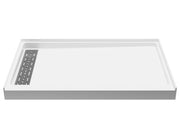 Anzzi SB-AZ103R Alexander 48 in. L x 32 in. W Alcove Shower Pan Base with Right Drain in Glossy White Marine - view 2