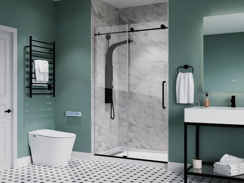 Anzzi SB-AZ103R Alexander 48 in. L x 32 in. W Alcove Shower Pan Base with Right Drain in Glossy White Marine - view 4