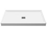 Anzzi SB-AZ103R Alexander 48 in. L x 32 in. W Alcove Shower Pan Base with Right Drain in Glossy White Marine - view 5