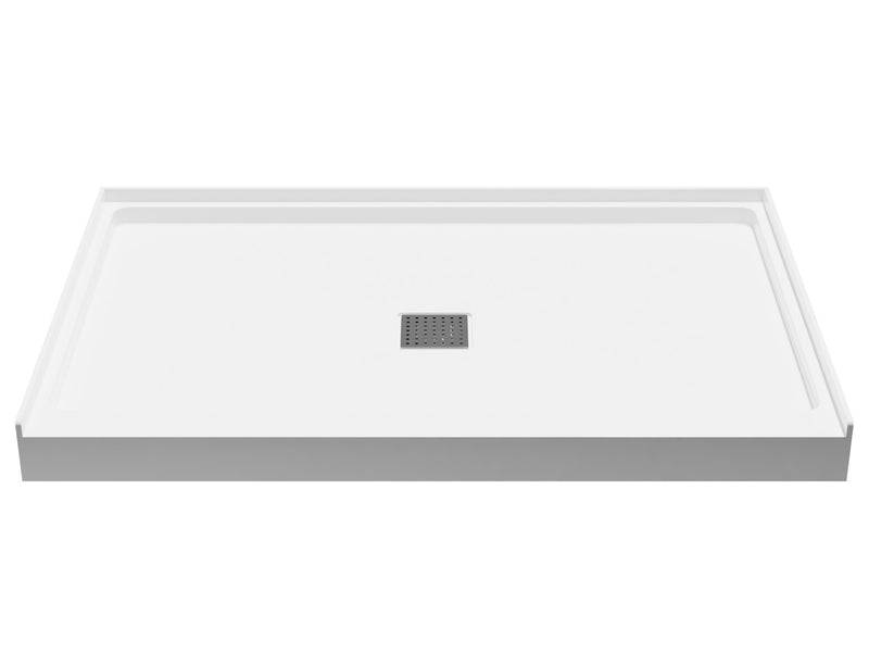 Anzzi SB-AZ103R Alexander 48 in. L x 32 in. W Alcove Shower Pan Base with Right Drain in Glossy White Marine - view 5