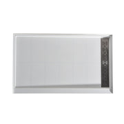 Anzzi SB-AZ302L Alexander 60 in. L x 30 in. W Alcove Shower Pan Base with Left Drain in Glossy White Marine - view 10