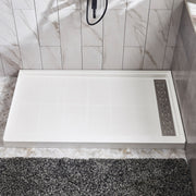 Anzzi SB-AZ302L Alexander 60 in. L x 30 in. W Alcove Shower Pan Base with Left Drain in Glossy White Marine Acrylic - view 4
