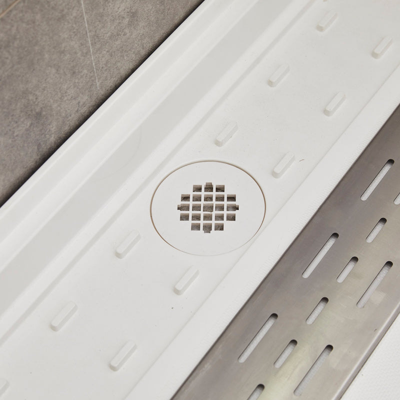 Anzzi SB-AZ302L Alexander 60 in. L x 30 in. W Alcove Shower Pan Base with Left Drain in Glossy White Marine Acrylic - view 8