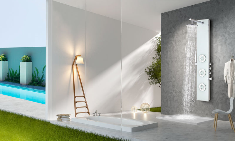 Anzzi SP-AZ031 Lynn Series 58 in. 3-Jetted Full Body Shower Panel with Heavy Rain Shower and Body Jets and Spray - view 3