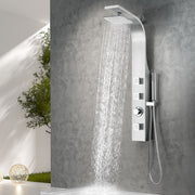Anzzi SP-AZ077 Sans Series 40 in. 3-Jetted Full Body Shower Panel Tower in Brushed Steel with Heavy Rain Showerhead - view 2