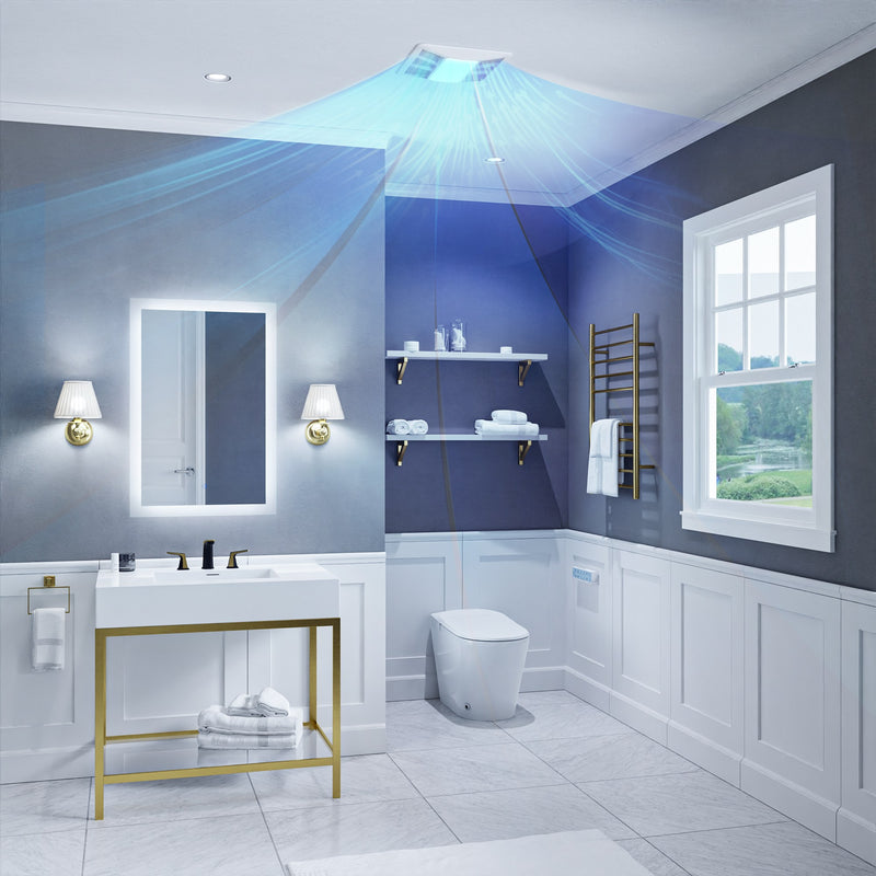 Anzzi EF-AZ106WH Summers Series 100 CFM Ceiling Mount Bathroom Exhaust Fan with LED Light, Humidity Sensor - view 5