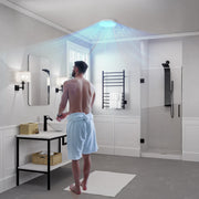 Anzzi EF-AZ108WH Twilight Series 100 CFM Ceiling Mount Bathroom Exhaust Fan with LED Light, Humidity Sensor, Night - view 4