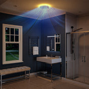 Anzzi EF-AZ108WH Twilight Series 100 CFM Ceiling Mount Bathroom Exhaust Fan with LED Light, Humidity Sensor, Night - view 6