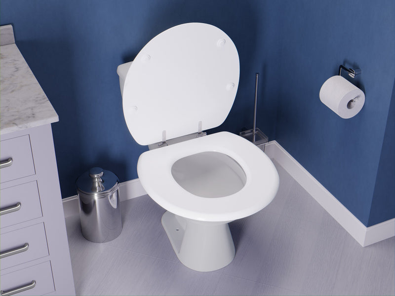 Anzzi T1-AZ301WH XL Comfort Round Closed Toilet Seat in White - view 3