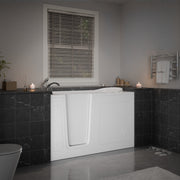 Meditub 3260LWH Collection 32 x 60 Whirlpool Jetted Bathtub with Left Drain in White with Powered Fast Drain lifestyle