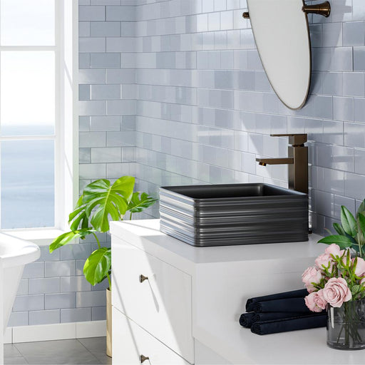 Arrosa Vitreous China Vessel Sink - Matte Black