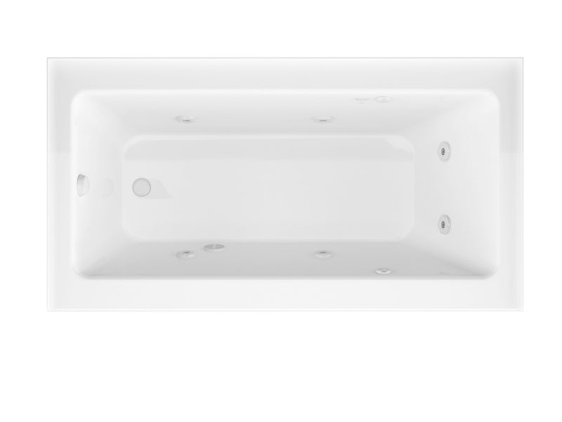 Atlantis Whirlpool 3060SHWL Soho Amber 60 in. x 30 in. Rectangular Whirlpool Bathtub with Left Side Drain and V-Style Back Jets in Glossy White - view 3