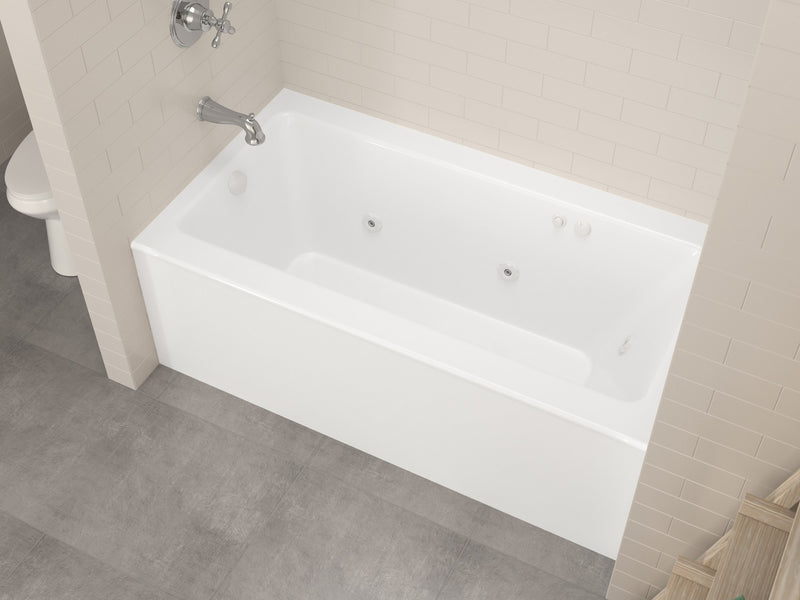 Atlantis Whirlpool 3060SHWL Soho Amber 60 in. x 30 in. Rectangular Whirlpool Bathtub with Left Side Drain and V-Style Back Jets in Glossy White - view 5