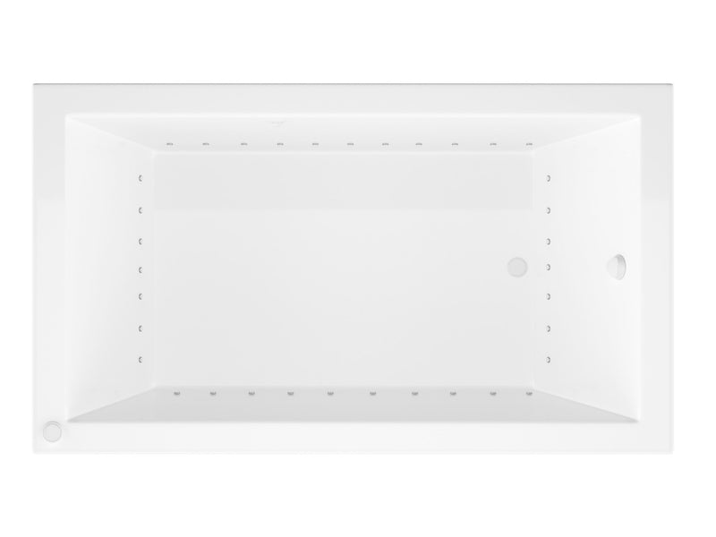 Atlantis Whirlpool 3060VNAR Sapphire Series 60 in. x 30 in. Rectangular Air Bathtub with Right Side Drain and Aromatherapy in Glossy Smooth White - view 3