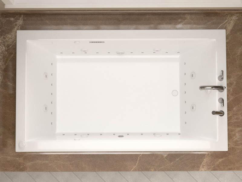 Atlantis Whirlpool 3060VNDRX Venetian  30 x 60in. Air and Whirlpool Jetted Bathtub in White with Right Drain - view 4
