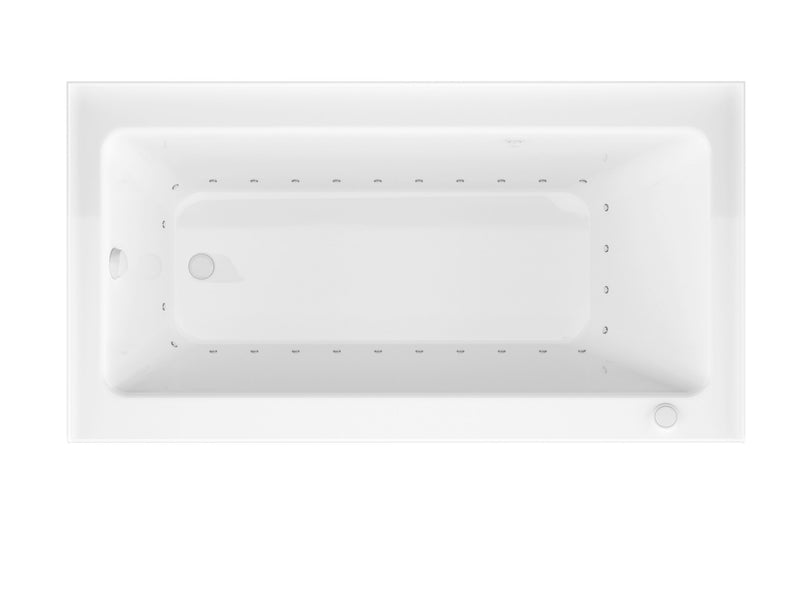 Atlantis Whirlpool 3260SHAL Amber Series 60 in. x 32 in. Rectangular Air Bathtub with Left Side Drain and Aromatherapy in Glossy Smooth White - view 3