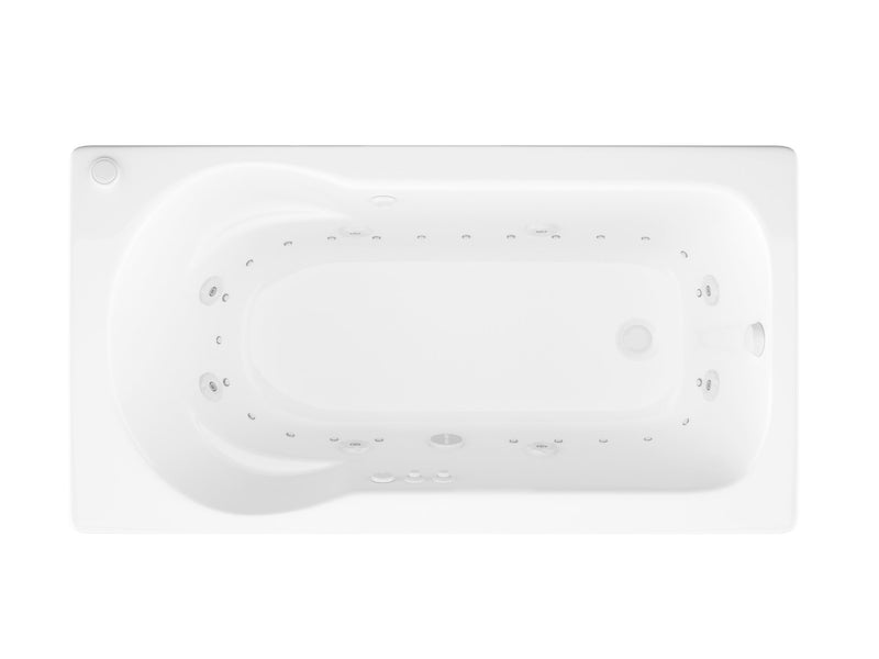 Atlantis Whirlpool 3260ZDL Zircon 60 in. x 32 in. Rectangular Whirlpool and Air Bathtub with Left Drain and VS Jets and Aroma in Glossy White - view 3