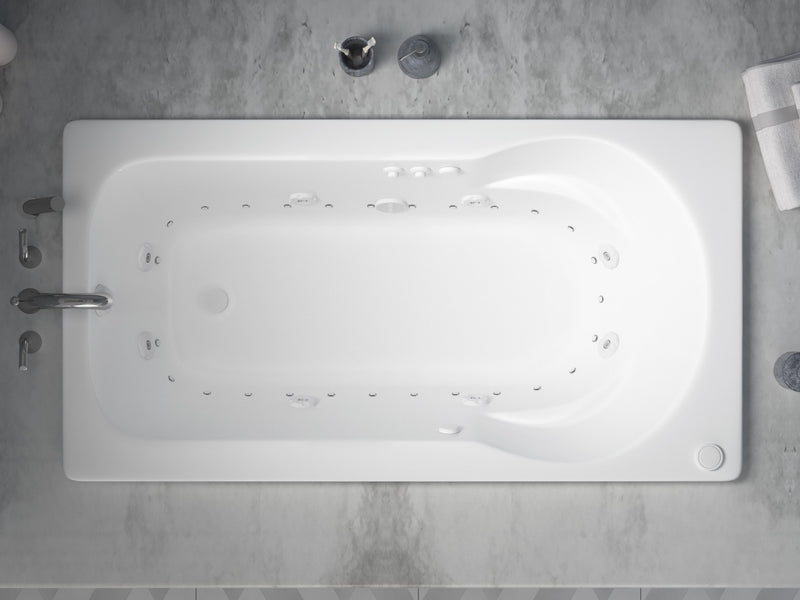 Atlantis Whirlpool 3260ZDR Zepher 32 x 60 Rectangular Air & Whirlpool Jetted Bathtub - view 4