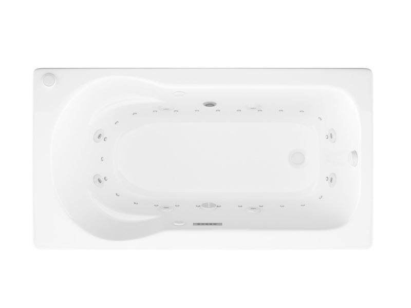 Atlantis Whirlpool 3260ZDRX Zepher  32 in. x 60 in. Air and Whirlpool Jetted Bathtub in White with Right Drain - view 3