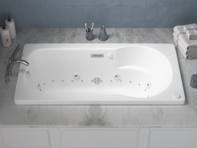 Atlantis Whirlpool 3260ZDRX Zepher  32 in. x 60 in. Air and Whirlpool Jetted Bathtub in White with Right Drain - view 5