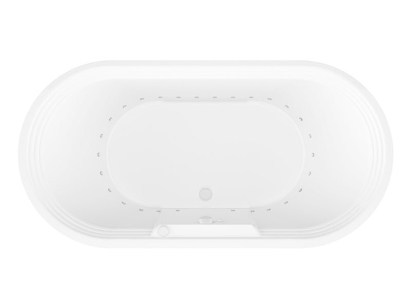 Atlantis Whirlpool 3467RA Royale 34 x 67 Oval Freestanding Air Jetted Bathtub - view 3