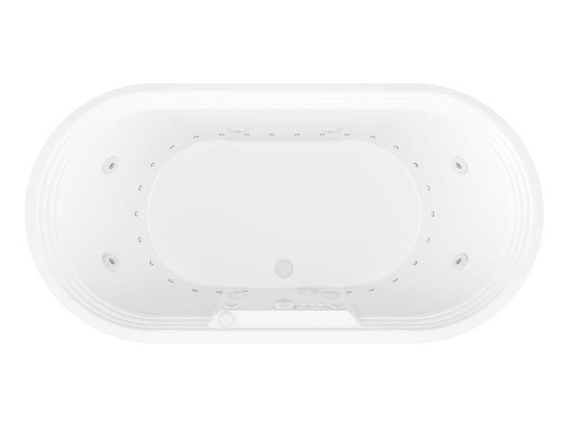Atlantis Whirlpool 3467RD Royale 34 x 67 Oval Freestanding Air & Whirlpool Water Jetted Bathtub - view 3