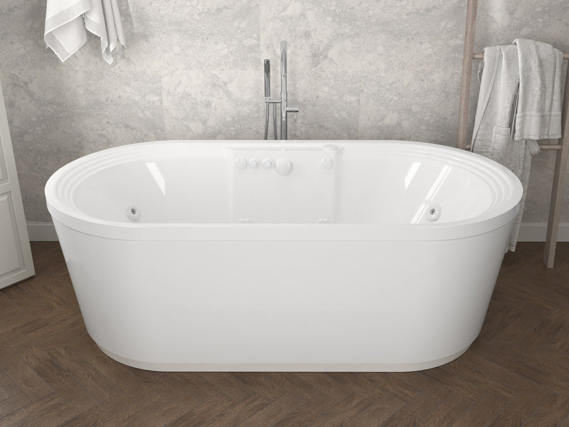 Atlantis Whirlpool 3467RD Royale 34 x 67 Oval Freestanding Air & Whirlpool Water Jetted Bathtub - view 4