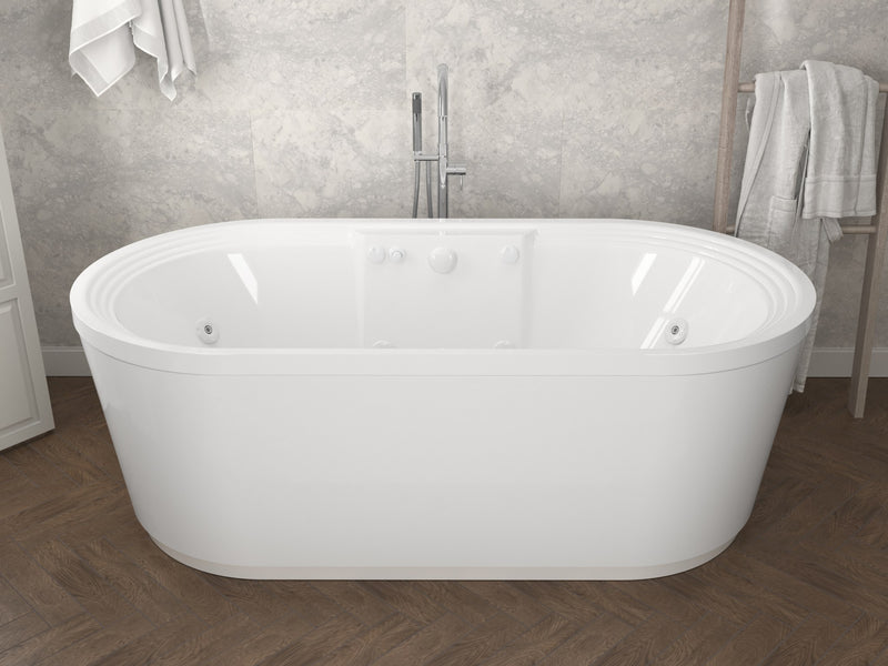 Atlantis Whirlpool 3467RW Royale 34 x 67 Oval Freestanding Whirlpool Jetted Bathtub - view 4