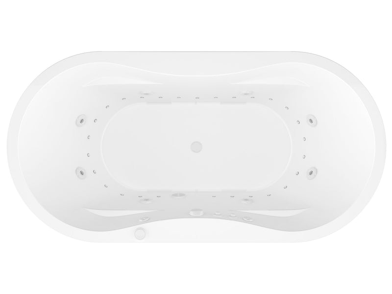 Atlantis Whirlpool 3471AD Embrace 34 x 71 Oval Freestanding Air & Whirlpool Water Jetted Bathtub - view 3