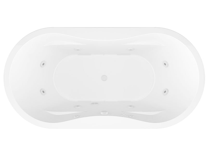 Atlantis Whirlpool 3471AW Embrace 34 x 71 Oval Freestanding Whirlpool Jetted Bathtub - view 3