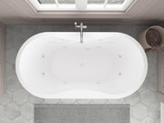 Atlantis Whirlpool 3471AW Embrace 34 x 71 Oval Freestanding Whirlpool Jetted Bathtub - view 4