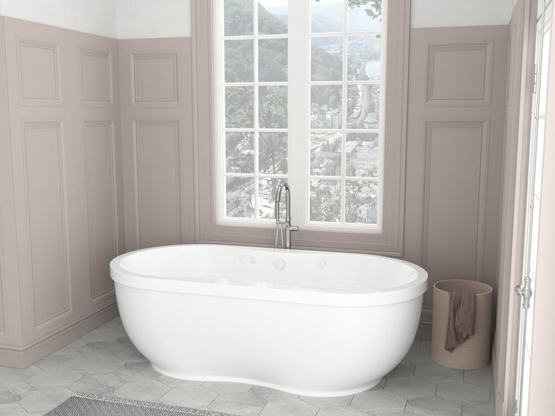 Atlantis Whirlpool 3471AW Embrace 34 x 71 Oval Freestanding Whirlpool Jetted Bathtub - view 6