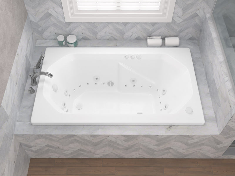 Atlantis Whirlpool 3660MDL Onyx 60 in. x 36 in. Rectangular Whirlpool and Air Bathtub with Left Drain and VS Jets and Aromatherapy in Glossy White - view 5