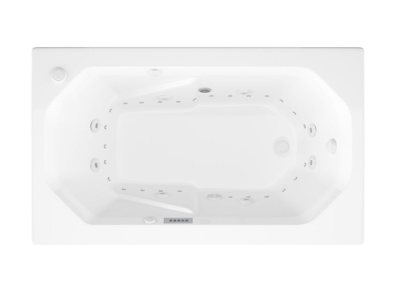 Atlantis Whirlpool 3660MDLX Mirage 36 x 60 Rectangular Air and Whirlpool Jetted Bathtub in White with Left Drain - view 3