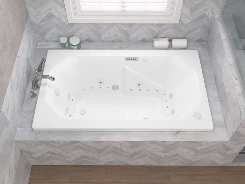 Atlantis Whirlpool 3660MDLX Mirage 36 x 60 Rectangular Air and Whirlpool Jetted Bathtub in White with Left Drain - view 5