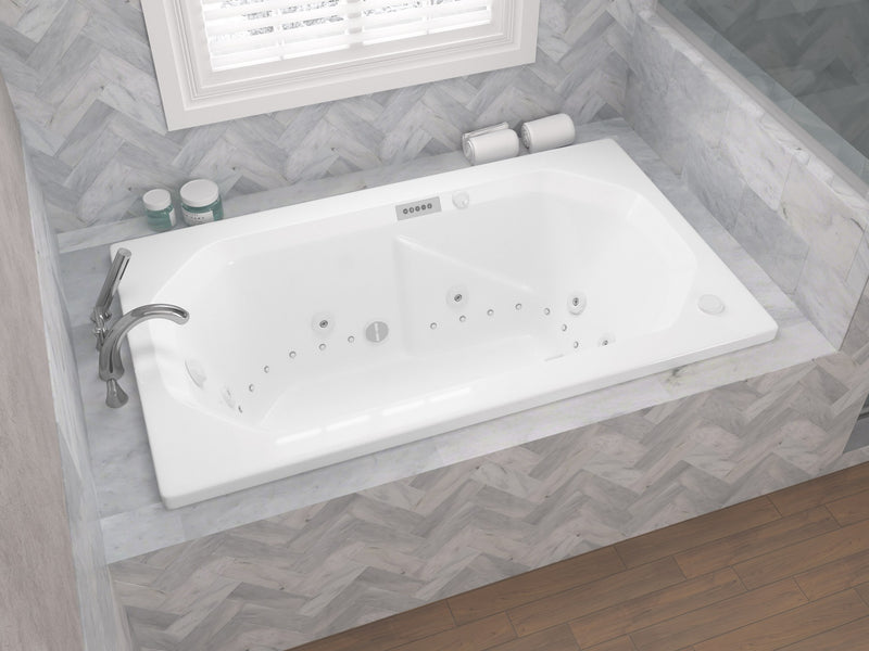 Atlantis Whirlpool 3660MDLX Mirage 36 x 60 Rectangular Air and Whirlpool Jetted Bathtub in White with Left Drain - view 6